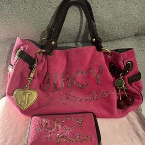 Juicy Couture Pink Tote Bag and Wallet Set